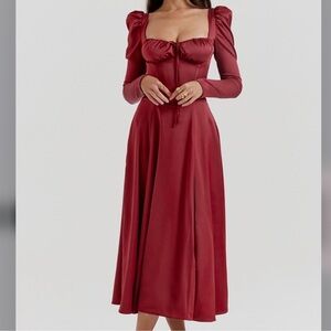 House of CB Sebille dress in Blood Red XS